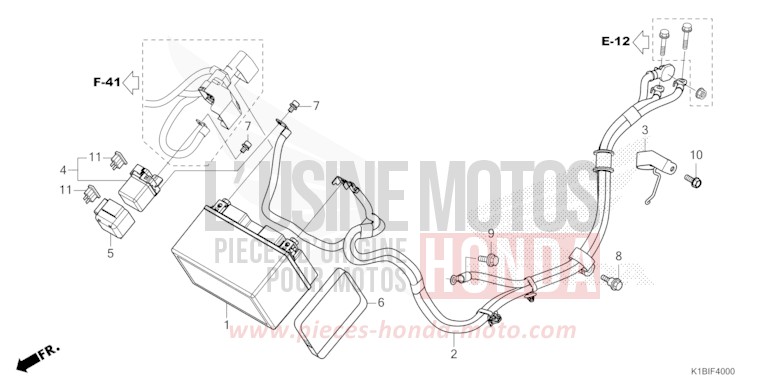 BATTERIE de Forza 350 PEARL NIGHTSTAR BLACK (NHA84) 2026